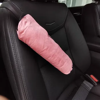 1 vnt 3 Spalvų vaikų automobilio sėdynės diržo pagalvę automobilio saugos diržas dirželis per petį diržas-pagalvė kaklo pagalvė saugiai ir patogiai