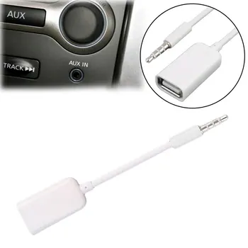 1 VNT Mados 3.5 mm Male AUX Audio Kištuko Lizdas, USB, usb ilginamasis kabelis 2.0 Konverteris, Laidas Cable Car MP3 didmeninė