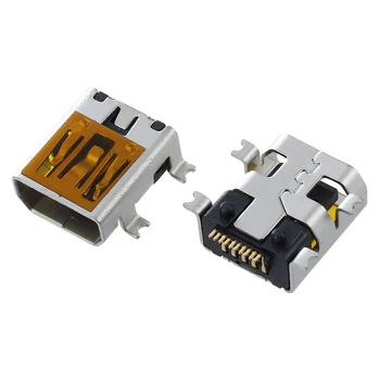 10 Vnt Moterų Mini USB B Tipo 10 Pin SMT SMD Mount Jungtis Uosto plačiai naudojami telefono aksesuaras, PCB Lizdą. Produktas