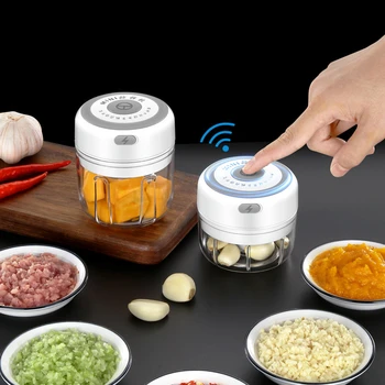 100/250ml Belaidis Elektrinis Mini Maisto Smulkintuvą Česnakai Cutter Švīts USB Įkrovimo Virtuvės Dalykėlių