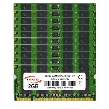 10vnt daug 2GB PC2-5300S DDR2 667MHz 200pin 1.8 V SO-DIMM RAM Laptop Memory