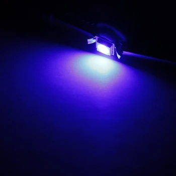 10vnt LED Šviesos Automobilio Vėžės ataka Lemputė prietaisų Skydelio Šviesos Pleištas Interjero Lempos B8.5D 509T B8.5 5050 Led 1 SMD T5 Lempos