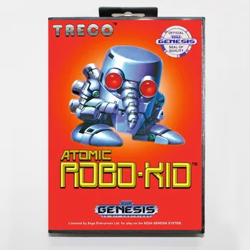 16 bitų Sega MD žaidimas Kasetė su Retail box - Atominės Robo-Vaikas žaidimą kortelę Megadrive Genesis sistema