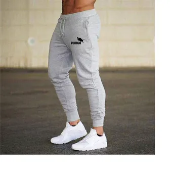 2021 Atsitiktinis Skinny Pants Mens Poilsiu Sweatpants Fitneso Treniruotės Prekės Kelio kelnes Naujos Rudens Vyrų Mados Kelnės