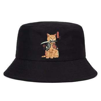 2021 Japonijos vyrų Catana vyrų/moterų spausdinti animaciją kačių žvejybos hat panamos skrybėlė