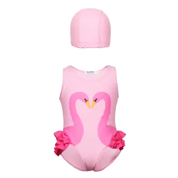 2021 Naujas vientisi maudymosi Kostiumėliai, Flamingo Pynimas Stilius, Vaikų maudymosi Kostiumėliai, Kūdikių Mergaitės Vasaros Bikini Rinkiniai Vaikams maudymosi kostiumėlį Puikus Swimwea