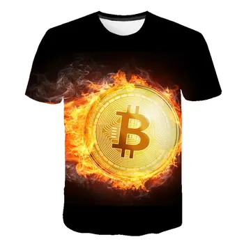 2021 Vasaros Vyrų, Moterų Cryptocurrency T-shirt Bitcoin Revoliucija, Marškinėliai, Monetos Cool Atsitiktinis Pasididžiavimas 3D Mados Unisex