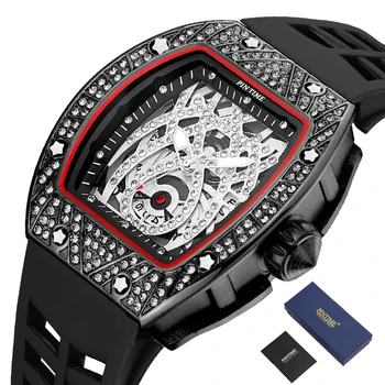 2021Creative Žiūrėti Vyrų Diamond Karinės Sporto Hip-Hop Vyrai Laikrodžiai Top Brand Prabanga Aukso Laikrodis Zegarek Reloj Hombre Montre Homme