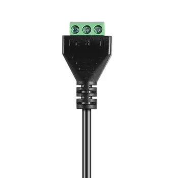 3.5 mm 3 Polių Stereo Male Plug Į 3Pin AV Varžtas Vaizdo Shield 30cm Balun Terminalo Jungtis Adapterio Kabelis