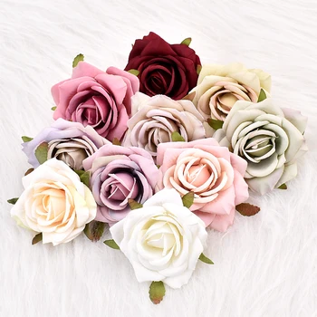 30pcs 7cm Laukinių Rožių Dirbtinio Šilko Gėlių Galvų 