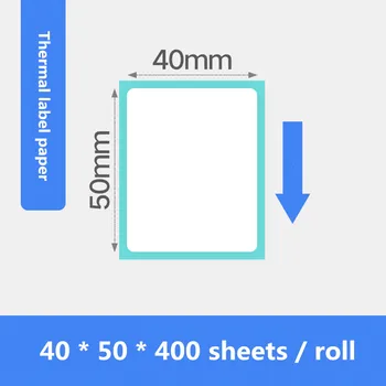 40 * 50 mm * 400 lapų / roll terminis etikečių popierius, prekybos centrų lentynos produkto kainą, brūkšninis kodas (QR kodas spausdintuvo lipdukas