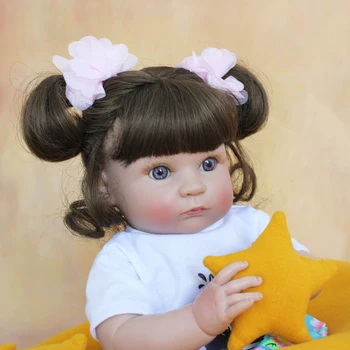 40 CM Pilna Silikono Kūno Atgimsta Lėlės Girl Vinilo Mini Naujagimių Boneca Vaikas Suknelė Maudytis Žaislas Gimtadienio Dovana