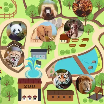 500Pcs/roll Zoologijos sodas Gyvūnų, Animacinių filmų Lipdukai Vaikams Klasikinis Žaislai Lipdukas Mokyklos Mokytojų Atlygį Lipdukas 8 Dizaino Modelis Liūtas
