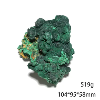 519g A2-1 Natūralaus Malachito Mineralinių Kristalų Mėginių Namų Puošybai Iš Kongo
