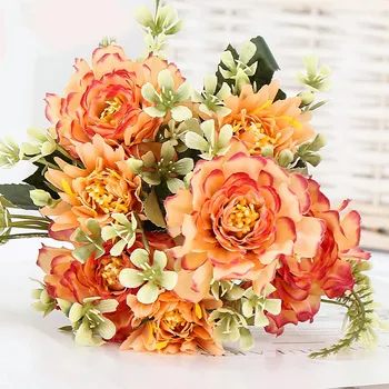 6 Spalvų, Dirbtinės Gėlės Imitacija Parland Dahlia Vestuvių Namų Sieną Papuošti 