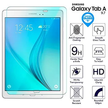9H HD Grūdintas Stiklas Samsung Galaxy Tab 9.7 Colių SM-T550 SM-T555 SM-T551 Tablet Screen Protector Apsauginės Plėvelės Stiklo