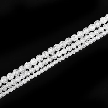 Balti perlų ir Įvairių dydžių ir gali patenkinti įvairaus amžiaus Pūsti Sintezė kristalų Rankinis Laisvas karoliukai