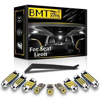 BMTxms Transporto priemonės LED Vidaus apšvietimo Rinkinys Canbus Automobilių Apšvietimo Aksesuarai Seat Leon Mk1 Mk2 Mk3 1 2 3 1M 1P 5F 1999-2018