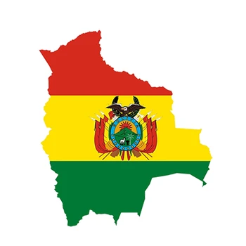 Bolivija Žemėlapis, Vėliava Automobilių Lipdukas Siluetas Vandeniui, Saulės Decal Bamperis Šaldytuvas Nešiojamas 