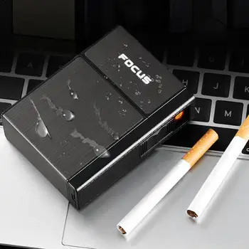 Cigarečių Atveju 20 Vnt. Cigarečių Talpa Cigarečių Dėžutė Su Lengvesni Verslo Nuimamas USB Įkrovimo Nešiojamų Lengvesni Dūmų Dėžutę