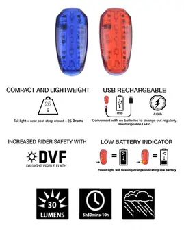 Dviračio Šviesos Dviračių Šalmas Šviesos Paleisti LED Naktį Įspėjimas Saugos Šviesos USB Li Akumuliatorius Dviračių Šviesos Dviračių Priedai