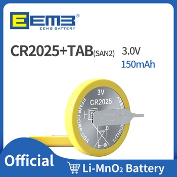 EEMB CR2025 Baterija CR2025 3V Mygtuką Cell Baterijos su Lydmetalis Skirtukai Li-MnO₂ Ne-daugkartinio Įkrovimo Baterija Pokemon Gameboy Spalva,