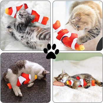 Elektros Kilnojamojo Žuvų Cat Kitten Interaktyvus Realus flop ' e Lėlės Kraipyti Katžolių Modeliavimas Žuvų Katė Įdomus Žaislas, skirtas Kramtymas