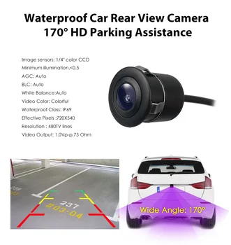 Gamyklos kaina Naktinio Matymo Auto Parkavimo Atbuline Kamera Universalus 170 laipsnių Vandeniui suderinama visiems automobiliams