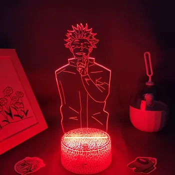 Gojo Satoru Manga Džiudžiutsu Kaisen Anime Pav 3D Lavos Lempos, RGB Neon Baterija Touch Naktį Žibintai Miegamojo staliukas Apdaila