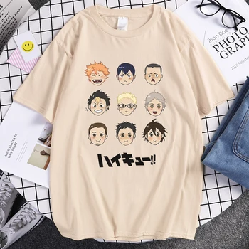Haikyuu Animacinių filmų Mielas Spausdinti Marškinėlius Vyrų Japonijos Anime Tinklinio Klubas T-shirt Kuroo Bokuto Oya Manga Shoyo Marškinėliai Hip-Hop Viršūnes Vyras