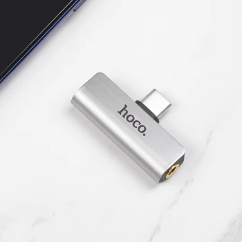 Hoco 2 1 Tipo C 3.5 MM Audio Konverteris Xiaomi Mi 10 9 USB Lizdas, Ausinių Įkrovimo Konverteris Huawei Mate40 30 P40 Pro