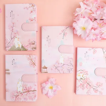 Japanese cherry blossom vertus sąskaita užsisakyti šviežios mergina sutirštės tinklelis dienoraščio sąsiuvinis mielas spalvų puslapyje raštinės reikmenys kawaii planuotojas