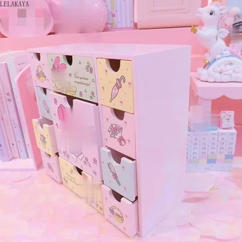 Japonų Anime Pav Animacinių filmų Medinių žaislų Saugojimo Dėžutė Merginos Mielas Kosmetikos Dėžutės Namų Puošybai Papuošalai, Auskarai langelyje, priedai