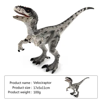 Juros periodo Pasaulio Parkas Tyrannosaurus Velociraptor Rex Dinozaurai Plastiko Žaislas Modelio Vaikų Dovanų