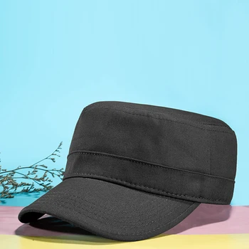 Karinės Kepurės Vyrams, Moterims, Pavasarį, Vasarą Flat Top Karinės Kepurės 2020 Atsitiktinis Armijos Bžūp Klasikinis Kamufliažas Reguliuojamas Black Hat кепка
