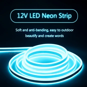 KeWL 6mm Schmale Neoninės šviesos 12V LED Streifen SMD 2835 120LEDs/M IP67Waterproof 