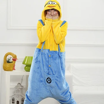 Kigurumi Blue Pocket Pajama Suaugusiųjų Gyvūnų Onesie Moterys, Vyrai, Poros Anime Žiemos Pižama Kostiumas Sleepwear Flanelė Pijamas