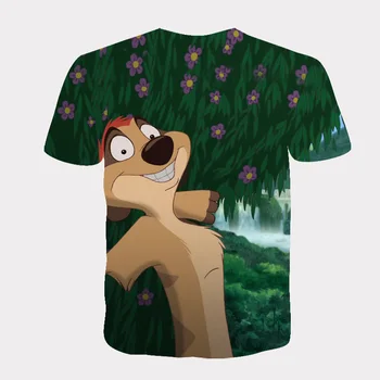 Klasikinių Filmų Serijos T-Shirt 3D Spausdinimo Drąsus Liūtas Gyvūnų Berniukas, Mergaitė, Vasaros Gatvės Mados Vaikų trumparankoviai marškinėliai Topai