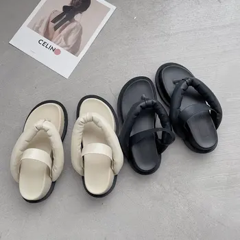 Korėjos Sandalai Moterims Vasaros 2021 Platforma Sandalai Fifo Atsitiktinis Sandalai, Šlepetės moteriški Viršutiniai drabužiai Paplūdimys Platforma Šlepetės