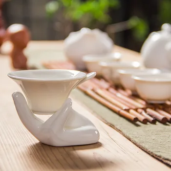 Kung Fu arbatos rinkinys, priedai, Keraminiai Budizmas arbatos filtras,arbata Infuser Daugkartinio naudojimo Vaistažolių Kiaurasamtis Prarasti kavos Lapų Prieskonių Filtras