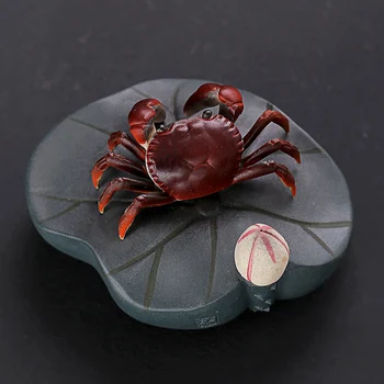 Kūrybingi krabai, spalvų kaita, arbata pet yixing zisha raudonos molio namų puošybai violetinė smėlis arbatos žaisti namuose atšilimo dovanų pardavimo