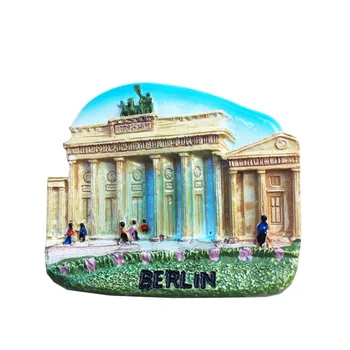 Kūrybos šaldytuvas magnetas aplinkosaugos ¾enklelis, Berlyne, Vokietijoje, Brandenburgo Vartai turizmo suvenyrai, dekoratyviniai amatų