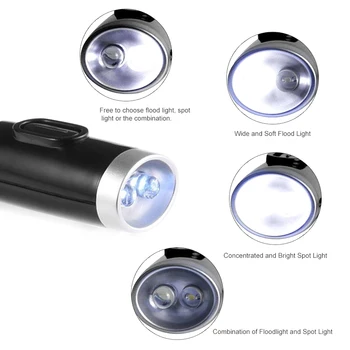 LED Kaklo Šviesos 3 Lygių Ryškumo laisvų Rankų Lempa Bendable Ginklų Nešiojamų Naktį Lempa Namų Praktinių Šviesos