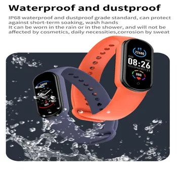 M5 Smart Apyrankę Multi-sporto režimais, atsparus Vandeniui Smart Watch Širdies ritmo Fitness Tracker Mados Vyrai Moterys Smart Apyrankė