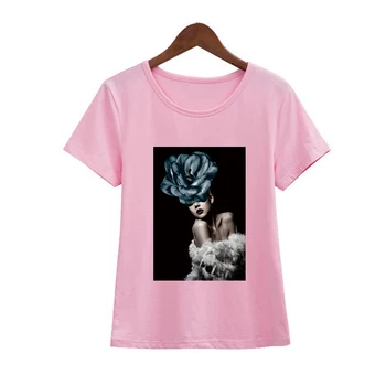 Mergina Rose Avataras Aplikacijos Moterys, T-Marškinėliai, Lipdukai Šilumos Perdavimo Drabužius Geležies Pasidaryk Pats Aksesuaras Mados Parches Draugiškas