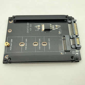 Metalo Atveju B+M Klavišą M. 2 NGFF SSD 2,5 SATA 6Gb/s Adapterio plokštę Su Talpyklos Lizdas M2 NGFF Adapter W/ 5 Varžtas M. 2 SATA Adapteris