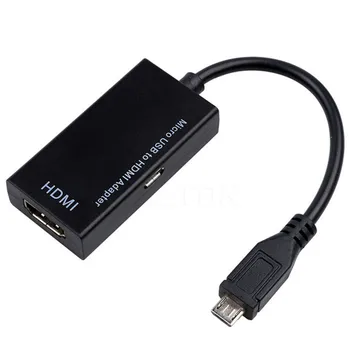 Micro USB į HDMI suderinamus HD Adapterio kabelį Vyrų ir Moterų 1080P Audio Video Kabelis Adapteris MHL Keitiklio, TV, PC, Nešiojamas