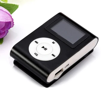 Mini Clip MP3 Grotuvas, USB Muzikos Grotuvas Su LCD Ekrano Parama 32GB Micro SD TF Kortelę Nešiojamų Mada Sporto Paprasta MP3 Grotuvai