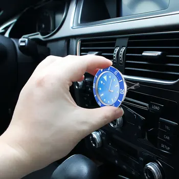 Mobiliųjų Šviesos Kvarcinis Laikrodis Žiūrėti Papuošalai Transporto priemonės Auto Interjeras su Oro Kondicionavimo sistema Lizdo Įrašą Mados Automobilių Apdailos