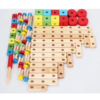 Montessori Kūdikiams, Vaikams, Žaislai, Mediniai modelių Kūrimo Rinkiniai Riešutų mišinys, Mokymosi, Ugdymo Ikimokyklinio Mokymo Brinquedos Juguets